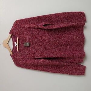 J.Jill Chevron Lingonberry Multi Sweater